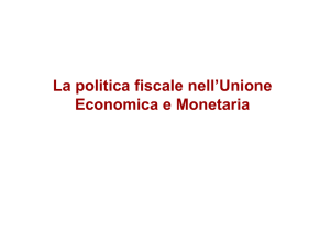 La politica fiscale nell`Unione Economica e Monetaria