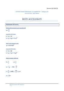 Esercizi di CINEMATICA - moti accelerati - Polo di e