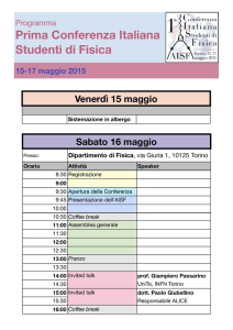 Programma in PDF - Associazione Italiana Studenti di Fisica