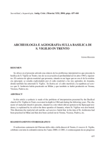 archeologia e agiografia sulla basilica di s. vigilio in trento