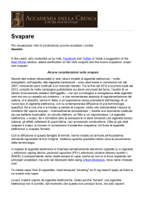 Svapare - Accademia della Crusca