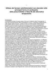 Utilizzo dei farmaci antinfiammatori non steroidei nelle principali