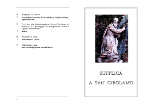 supplica a san girolamo