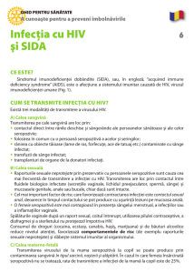 Infecţia cu HIV şi SIDA