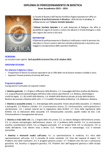 diploma di perfezionamento in bioetica