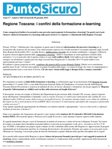 Regione Toscana: i confini della formazione e-learning