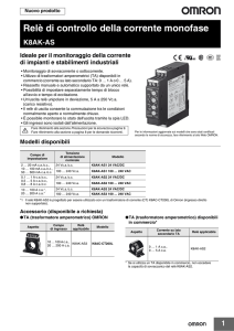 Relè di controllo della corrente monofase