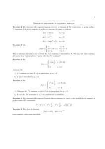 1 Esercizi su derivabilit`a e calcolo di derivate Esercizio 1 Per