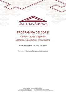 Programmi insegnamenti CLEMI curriculum B 2015-2016