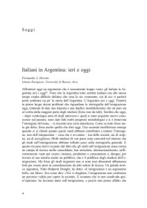 Italiani in Argentina: ieri e oggi
