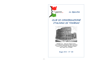 Lo Specchio CLUB DI CONVERSAZIONE ITALIANA DI TOURNAI