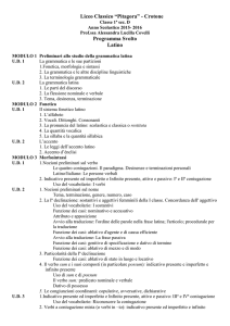 Liceo Classico “Pitagora” - Crotone Programma Svolto Latino