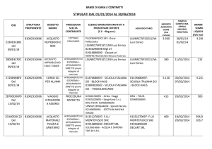 stipulati dal 01/01/2014 al 30/06/2014