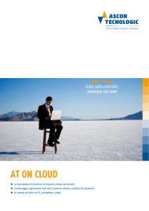at on cloud - Ascon Tecnologic S.r.l.