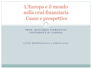 L`Europa e il mondo nella crisi finanziaria Cause e