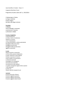 Programma di Latino svolto nell` a.s. 2013/2014 L`indoeuropeo e il