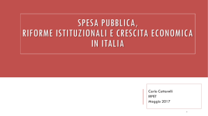 Spesa pubblica, riforme istituzionali e crescita economica in italia