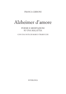Alzheimer d`amore - Interlinea edizioni