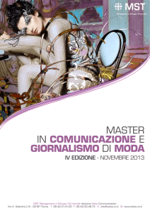 Master in Comunicazione e Giornalismo di Moda