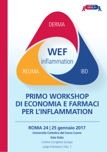 primo workshop di economia e farmaci per l`inflammation