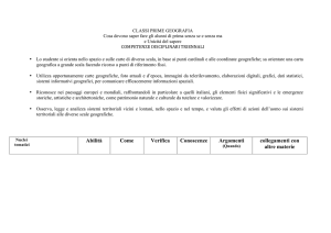 Abilità Come Verifica Conoscenze Argomenti collegamenti con altre