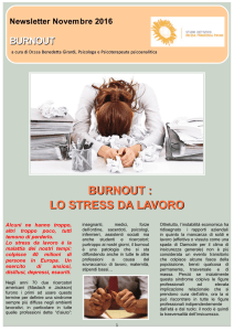 burnout : lo stress da lavoro