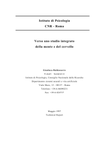 Roma Verso uno studio integrato della mente e del cervello