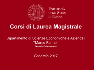 Diapositiva 1 - Dipartimento di Scienze Economiche e Aziendali