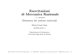Esercitazioni di Meccanica Razionale - Maria Grazia Naso