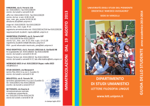 Guida degli studenti  - Università degli Studi del Piemonte