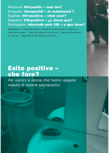 Esito positivo – che fare? - UNESCO HIV and Health Education