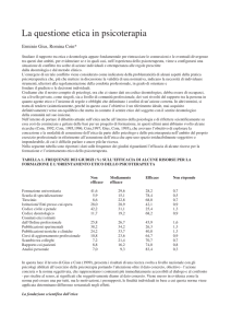 La questione etica in psicoterapia