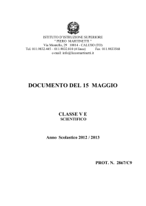 documento del 15 maggio - Liceo Piero Martinetti Caluso