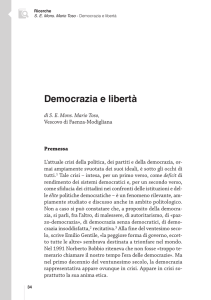 Democrazia e libertà