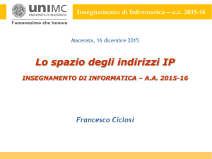 Lo spazio degli indirizzi IP - Il blog ufficiale di Francesco Ciclosi