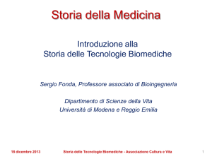 Storia delle Tecnologie Biomediche