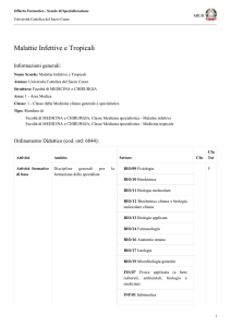Malattie Infettive e Tropicali - Università Cattolica del Sacro Cuore