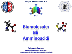 Gli amminoacidi - Università degli Studi di Perugia