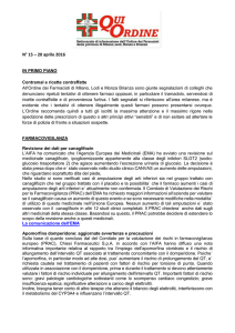 N° 15 – 20 aprile 2016 - Ordine Farmacisti Milano