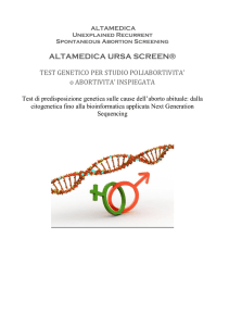 Brochure per i pazienti - Test poliabortività o abortività ripetuta