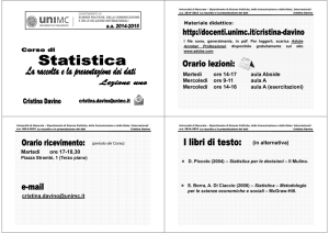 L1 Raccolta e presentazione dei dati