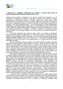 P. Bastianoni, E. Spaggiari, Apprendere per educare. il tirocinio