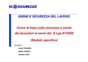 Corso di base sulla sicurezza e salute dei lavoratori