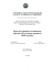 Ruolo del Lapatinib nel trattamento adiuvante del carcinoma