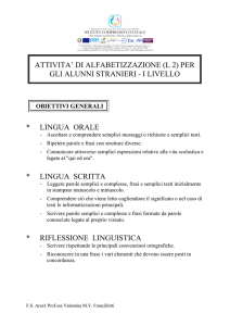 Programmazione lingua italiana L2 - ICS "da Feltre