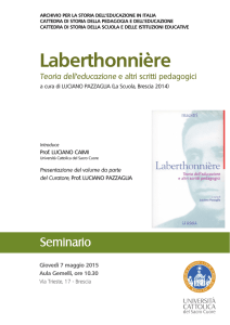 Laberthonnière - Centri di Ricerca - Università Cattolica del Sacro