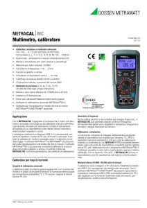 METRACAL  MC Multimetro, calibratore