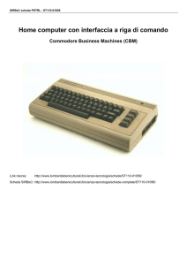 Home computer con interfaccia a riga di comando Commodore