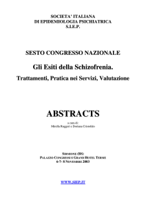Abstract - Società Italiana di Epidemiologia Psichiatrica