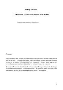 La Filosofia Mistica e la ricerca della Verità